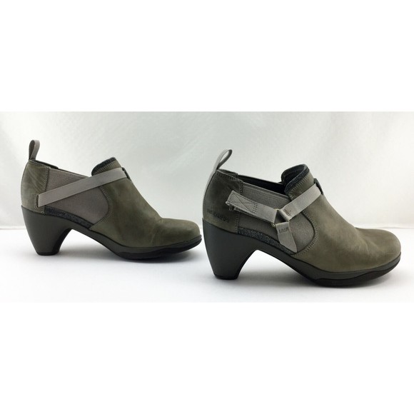 Merrell Aluminum Lt Olive Leather Harness Strap Pull On Ankle Booties-Women's 8 - Picture 3 of 10